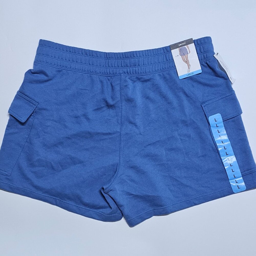 DKNY Women's French Terry Classic Fit Ultra-Soft Cargo Short - Picture 5 of 6